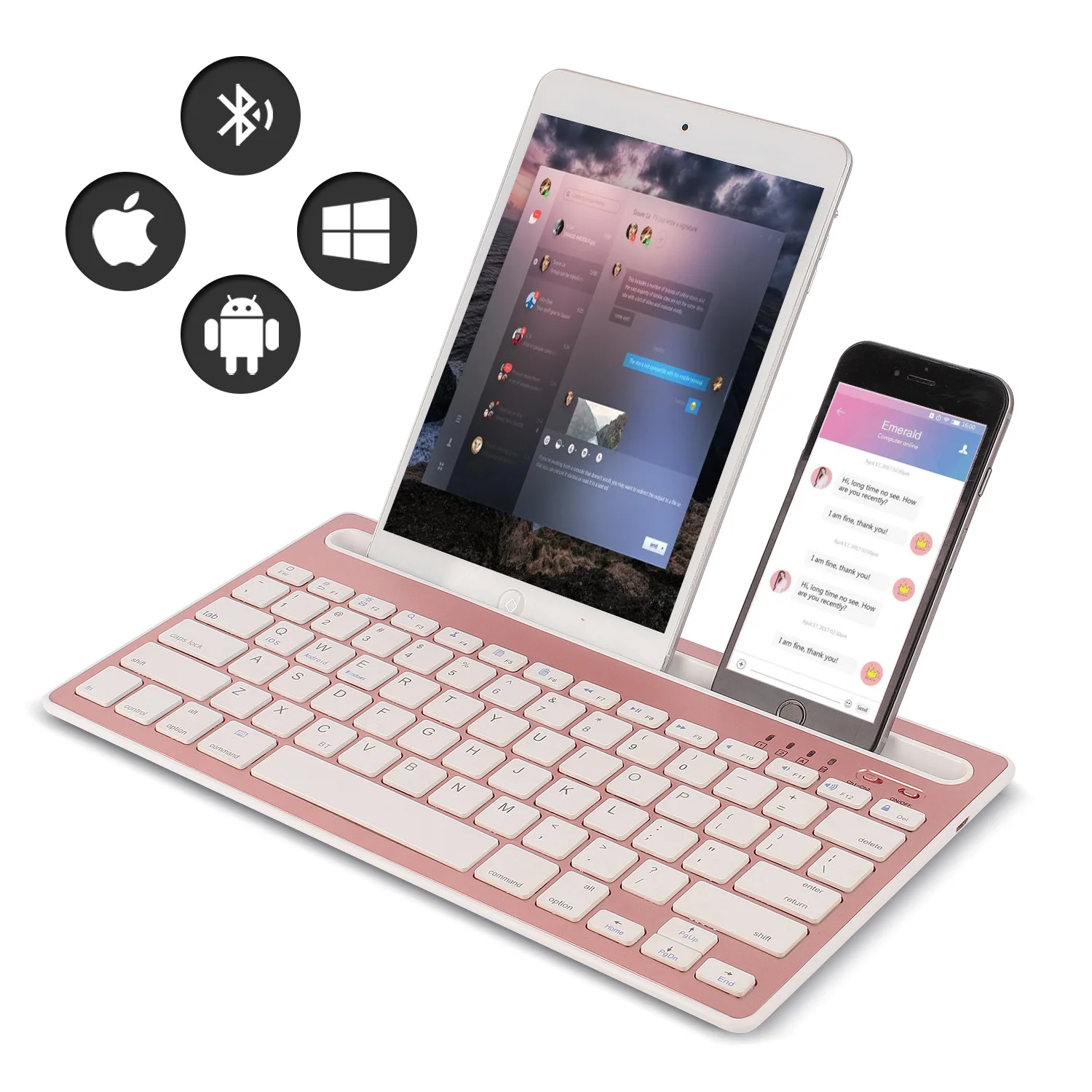 Laptop Ergonomic Accessories - لوحة مفاتيح بلوتوث متوافقة مع أنظمة
