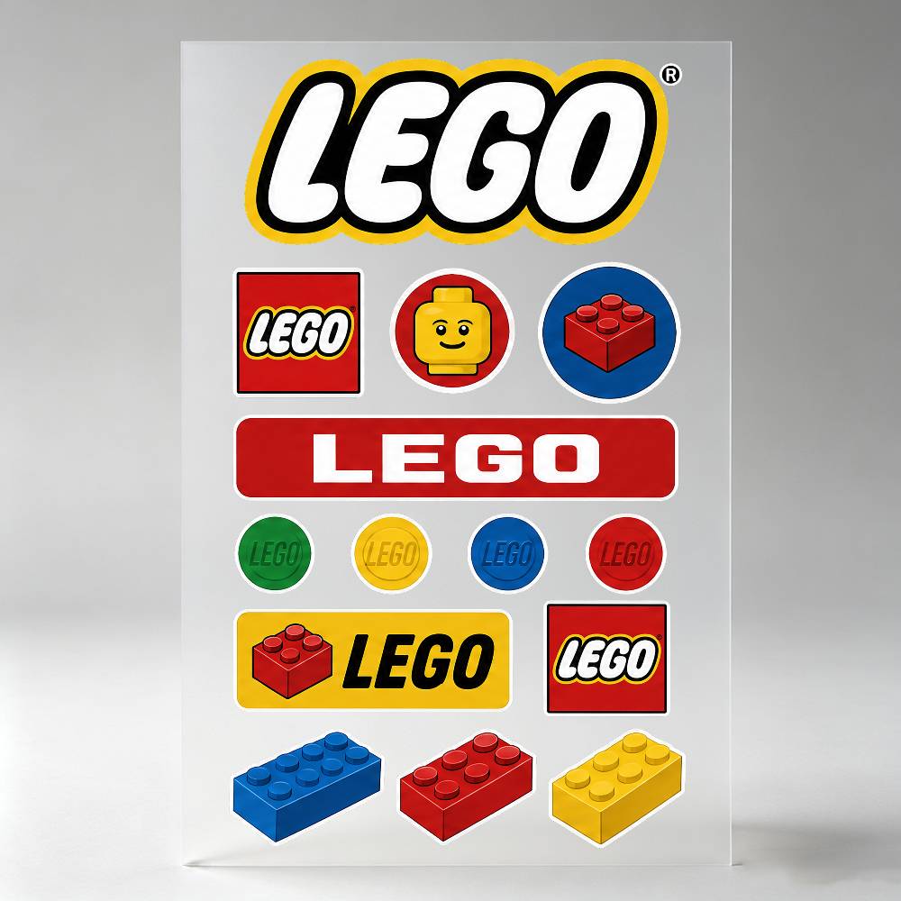 Lego Laptop Accessories - ملصقات L-Lego للسيارات، ملصقات للصدامات، النوافذ،