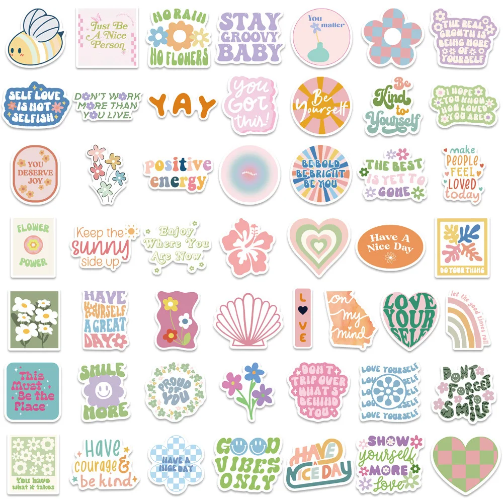 10/50/100 قطعة ملصقات الكلمات  - مراجعة Laptop Accessories Girly وسعره