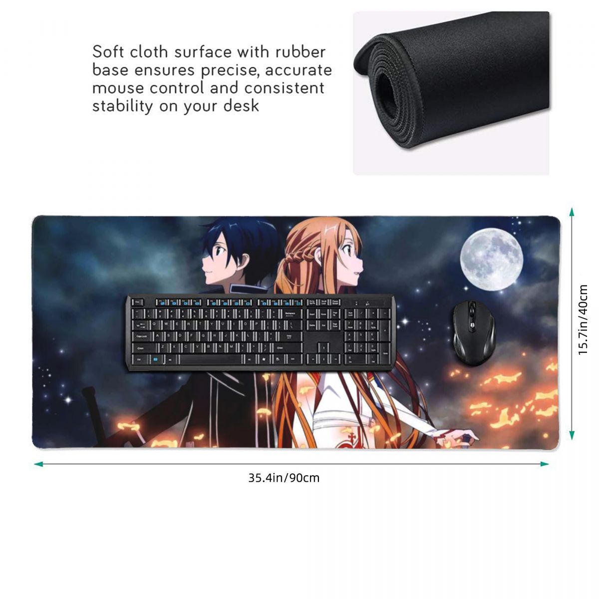 سجادة ماوس كبيرة بتصميم أنمي س - مراجعة Laptop Accessories Online وسعره