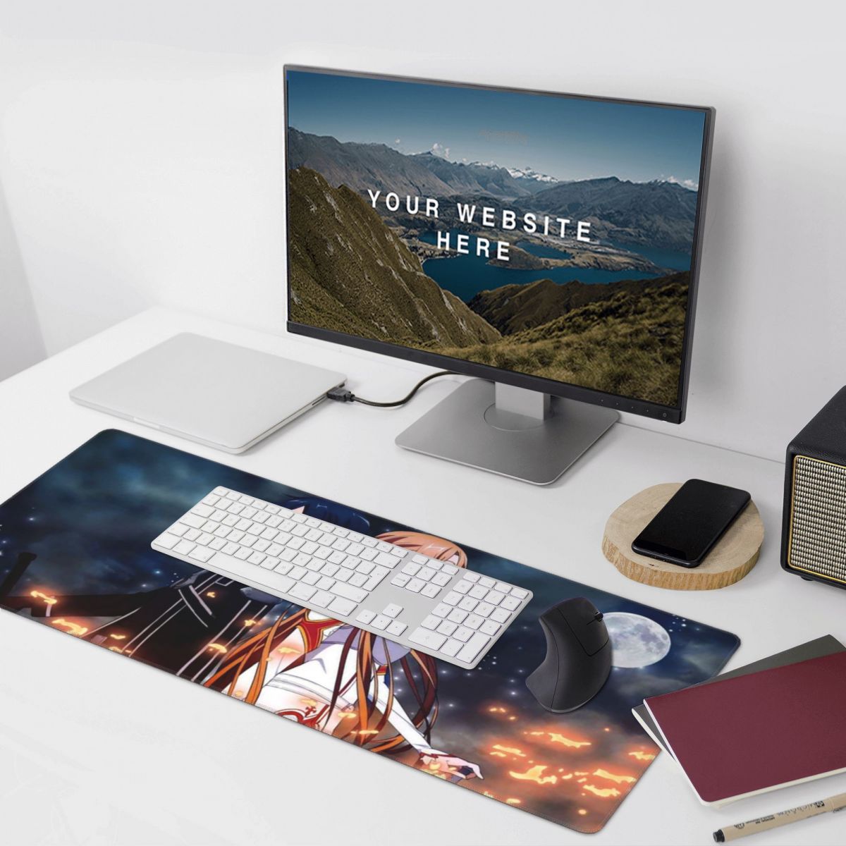 سجادة ماوس كبيرة بتصميم أنمي س - مراجعة Laptop Accessories Online وسعره